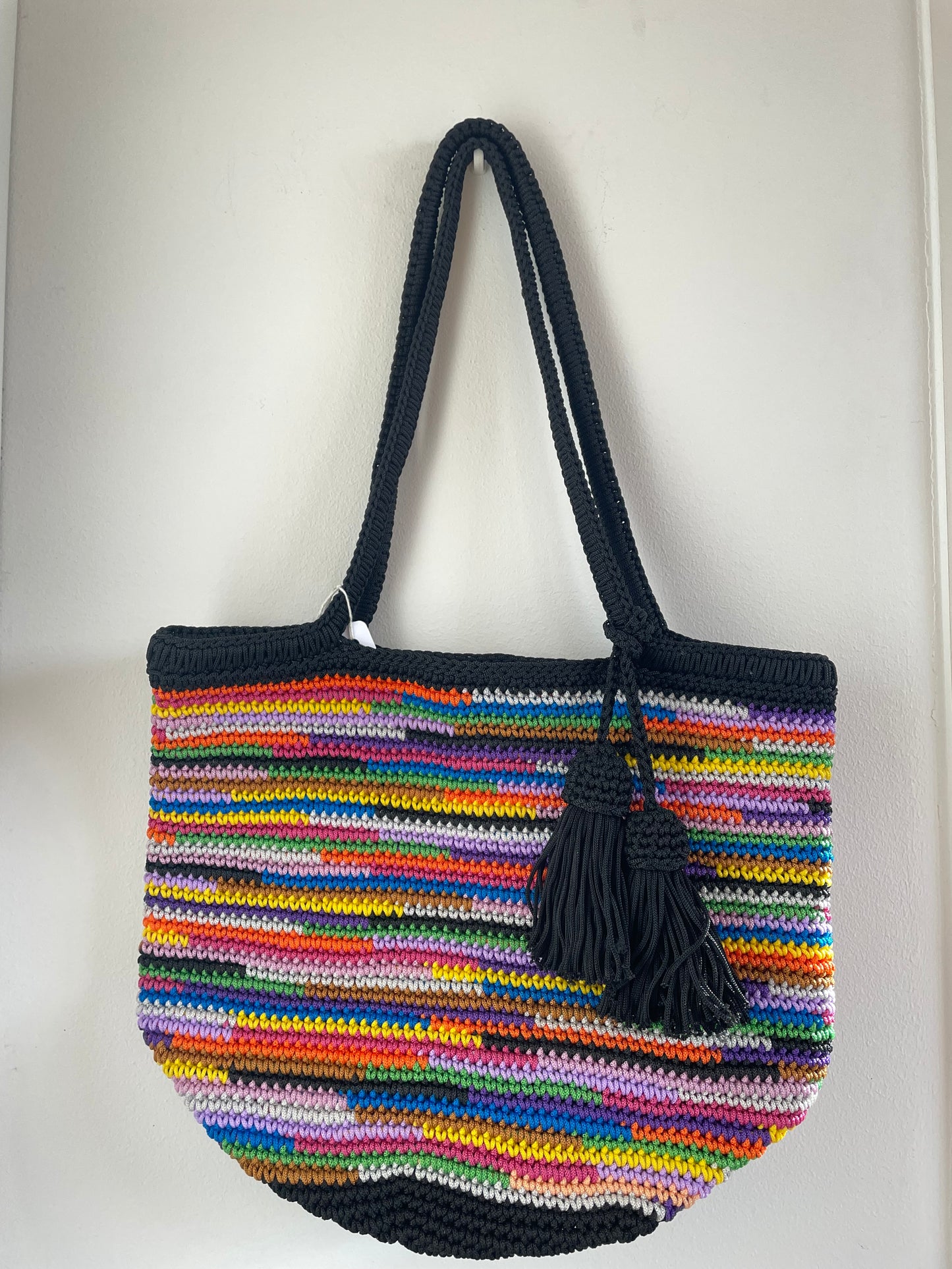 Handmade Crochet Rainbow Tote Bag 🌈