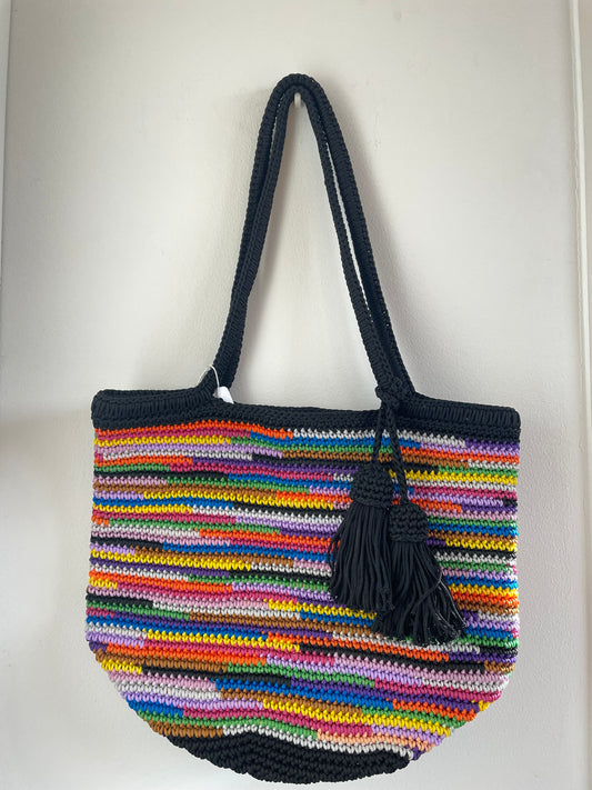 Handmade Crochet Rainbow Tote Bag 🌈