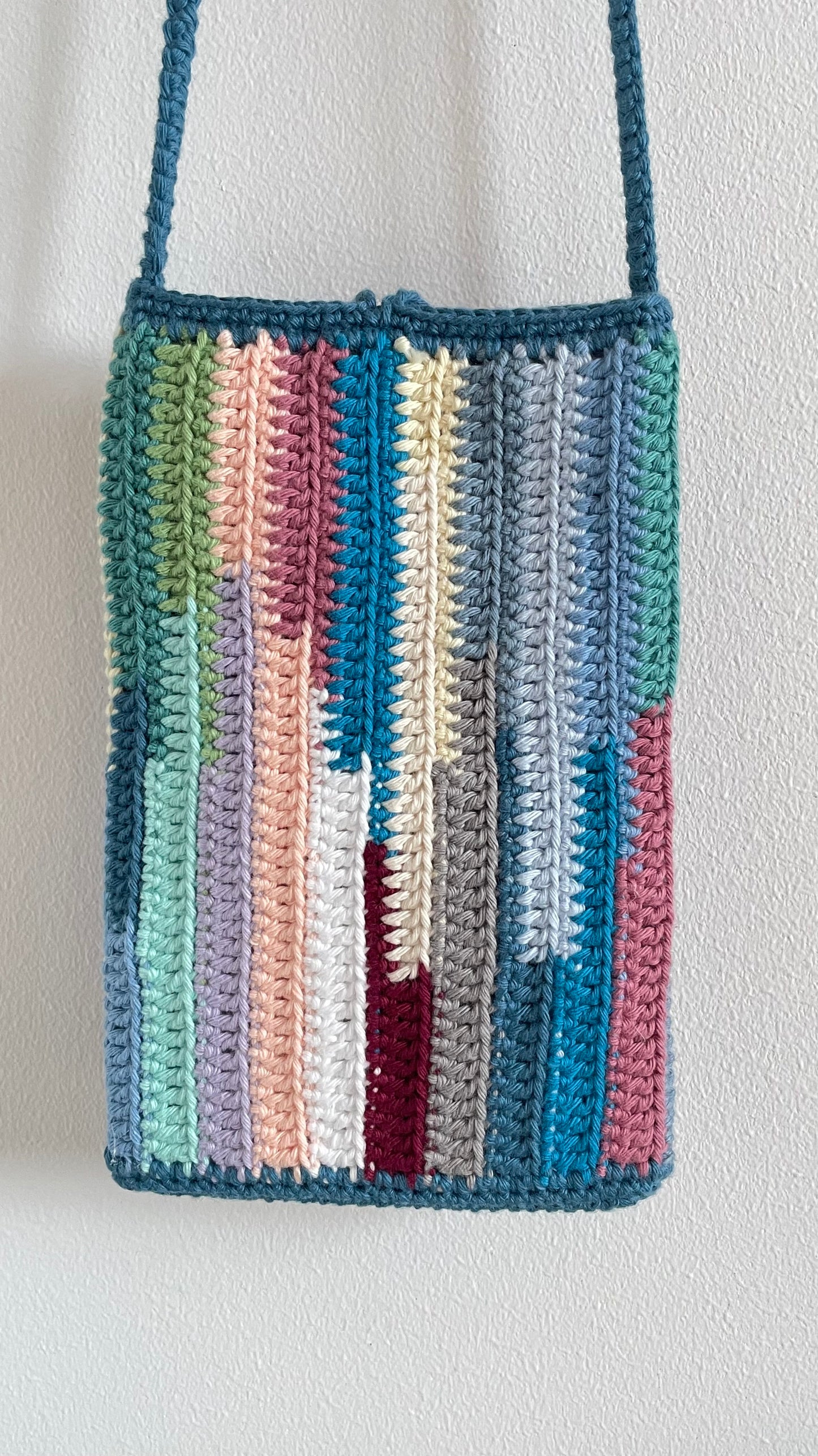 Handmade crochet phone bag