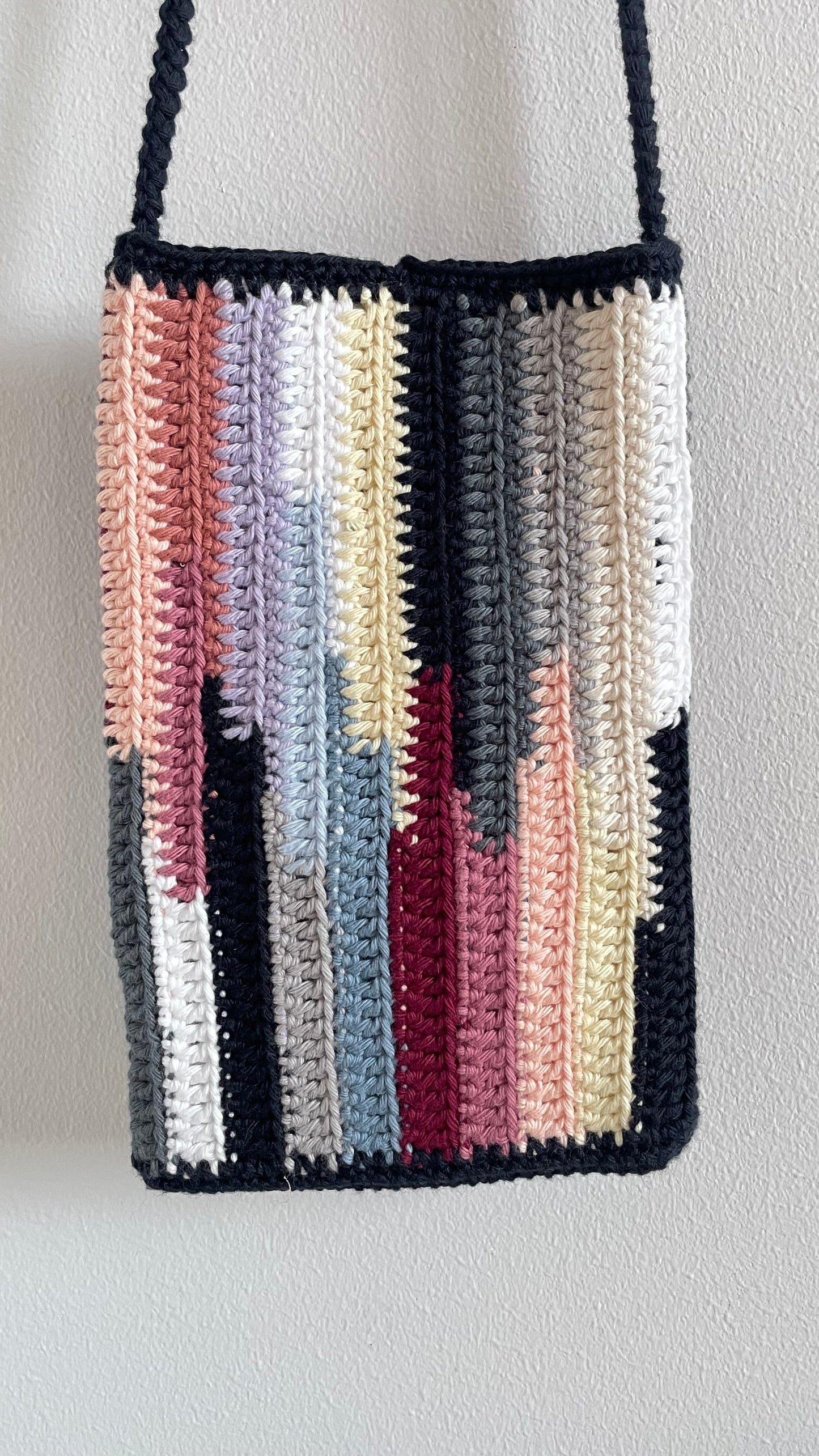 Handmade crochet phone bag