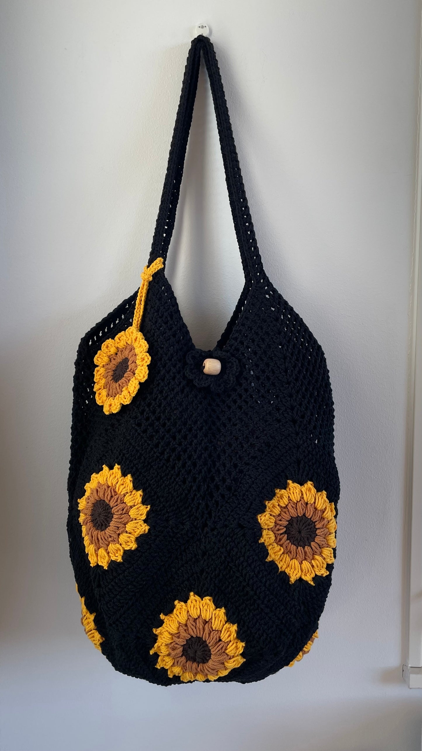 Handmade Sunflower Crochet Bag