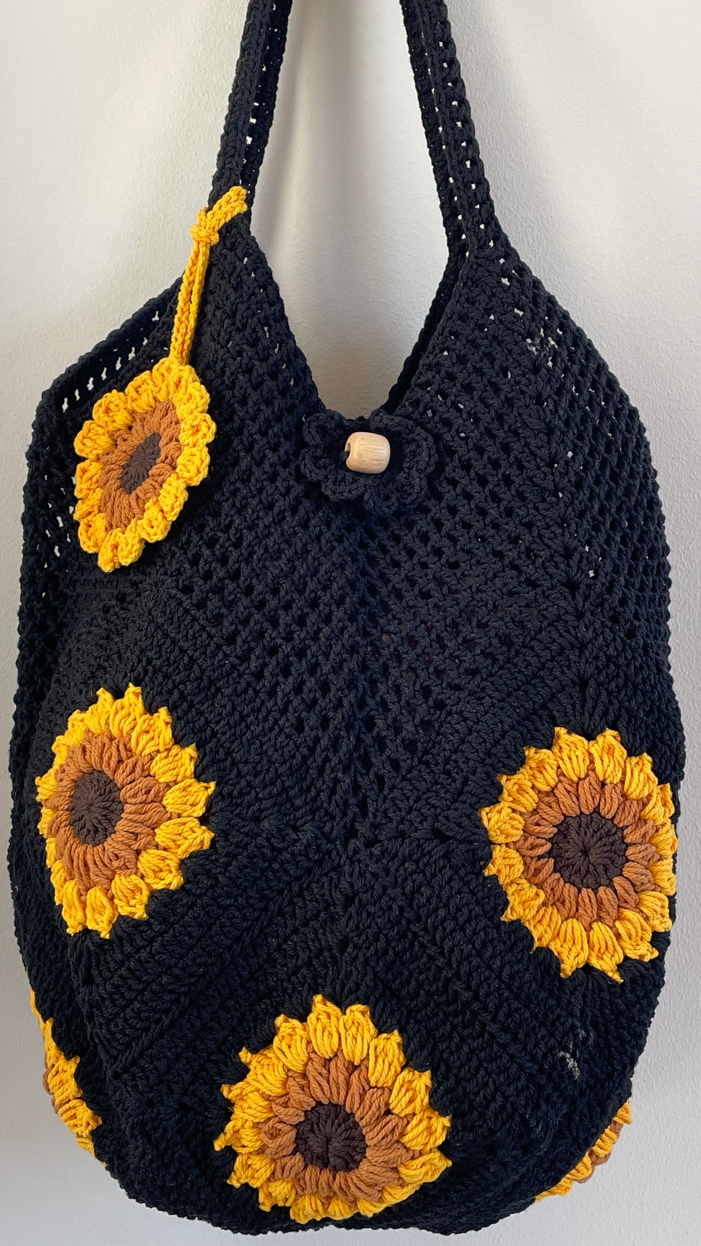 Handmade Sunflower Crochet Bag