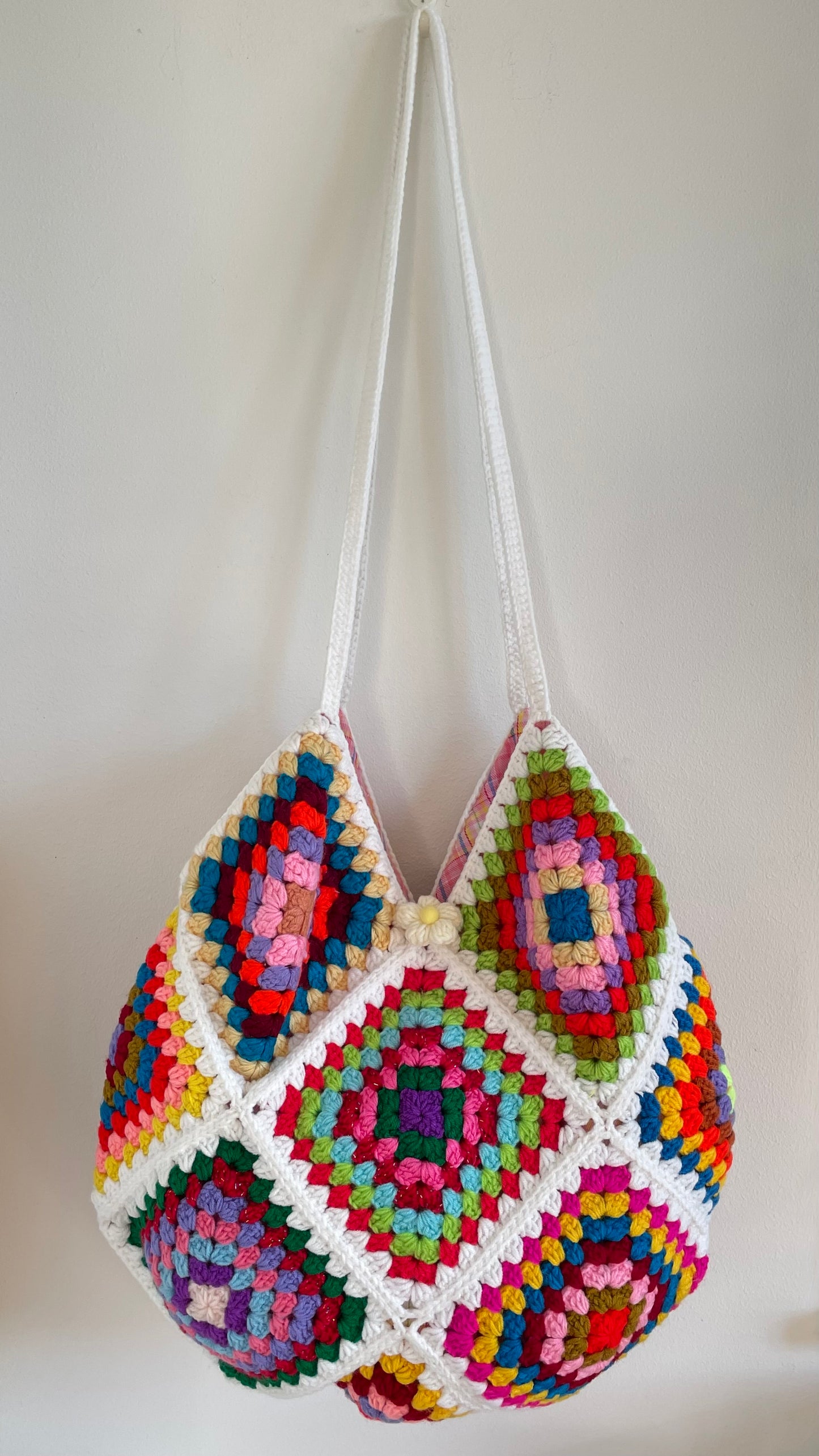 Handmade  granny square crochet bag