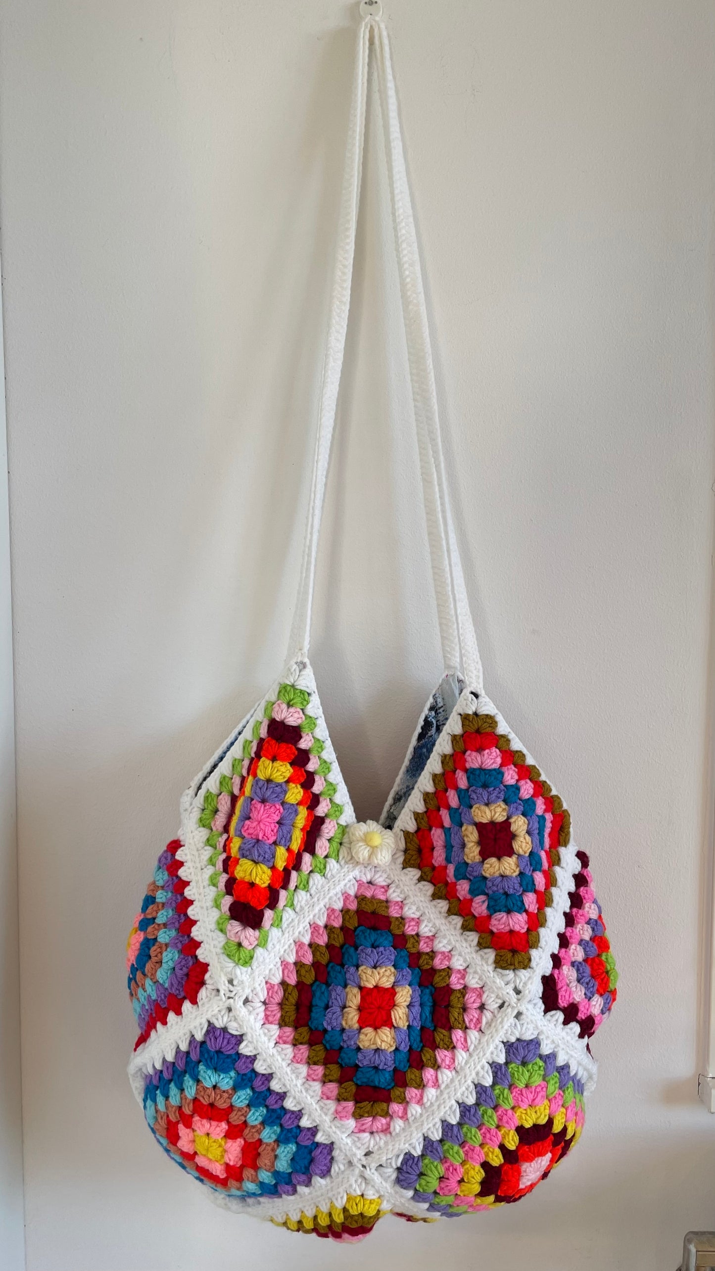 Handmade  granny square crochet bag