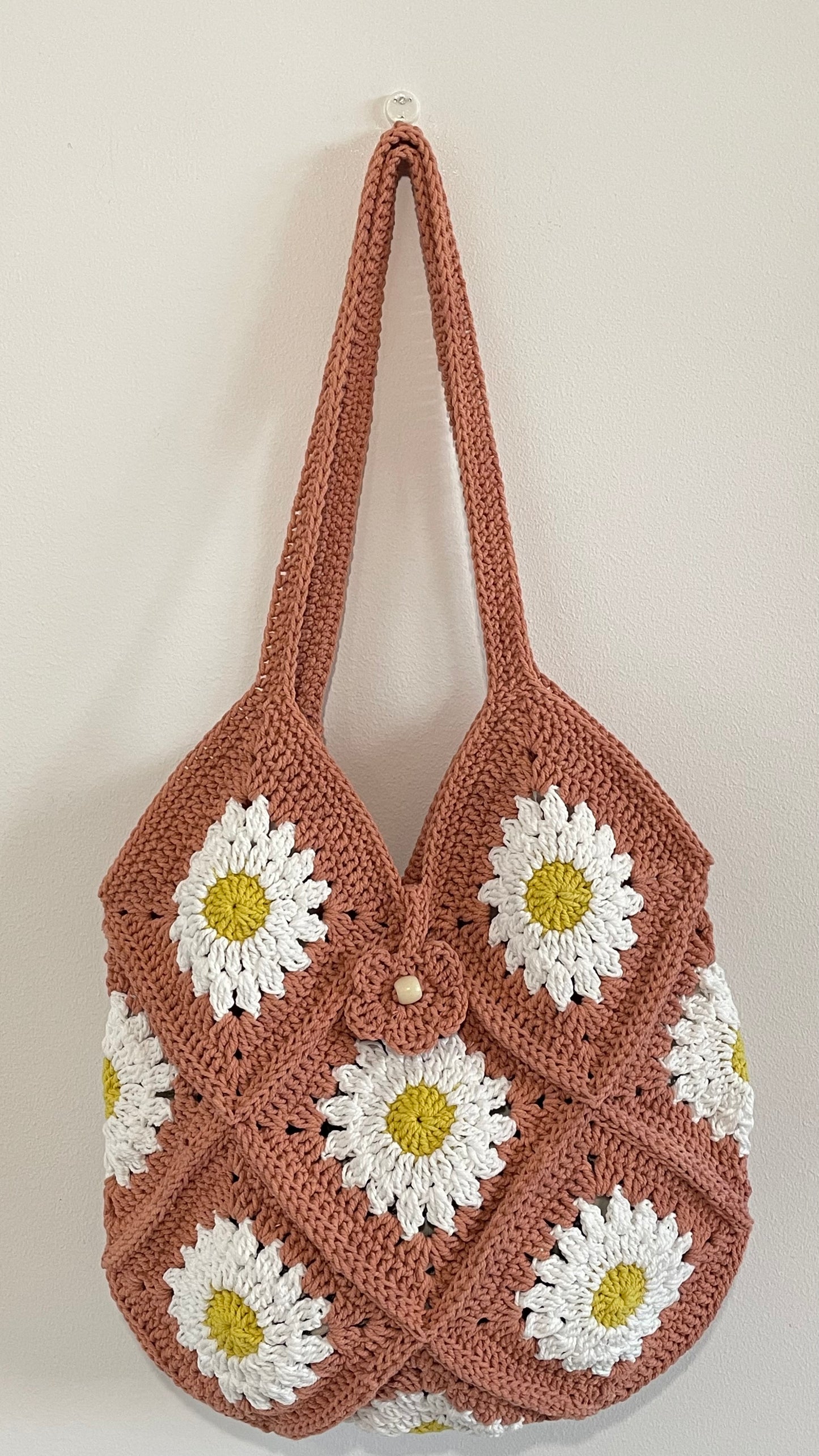 🌼 Daisy Crochet Bag – Handmade with Love
