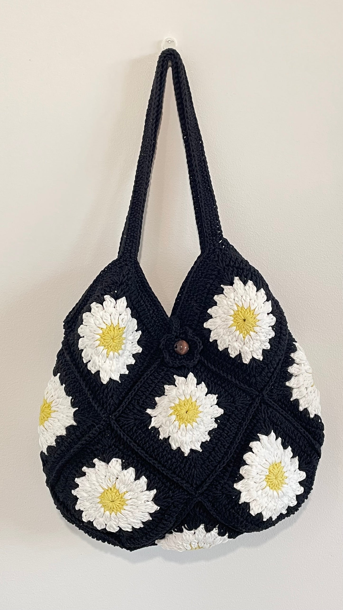 🌼 Daisy Crochet Bag – Handmade with Love