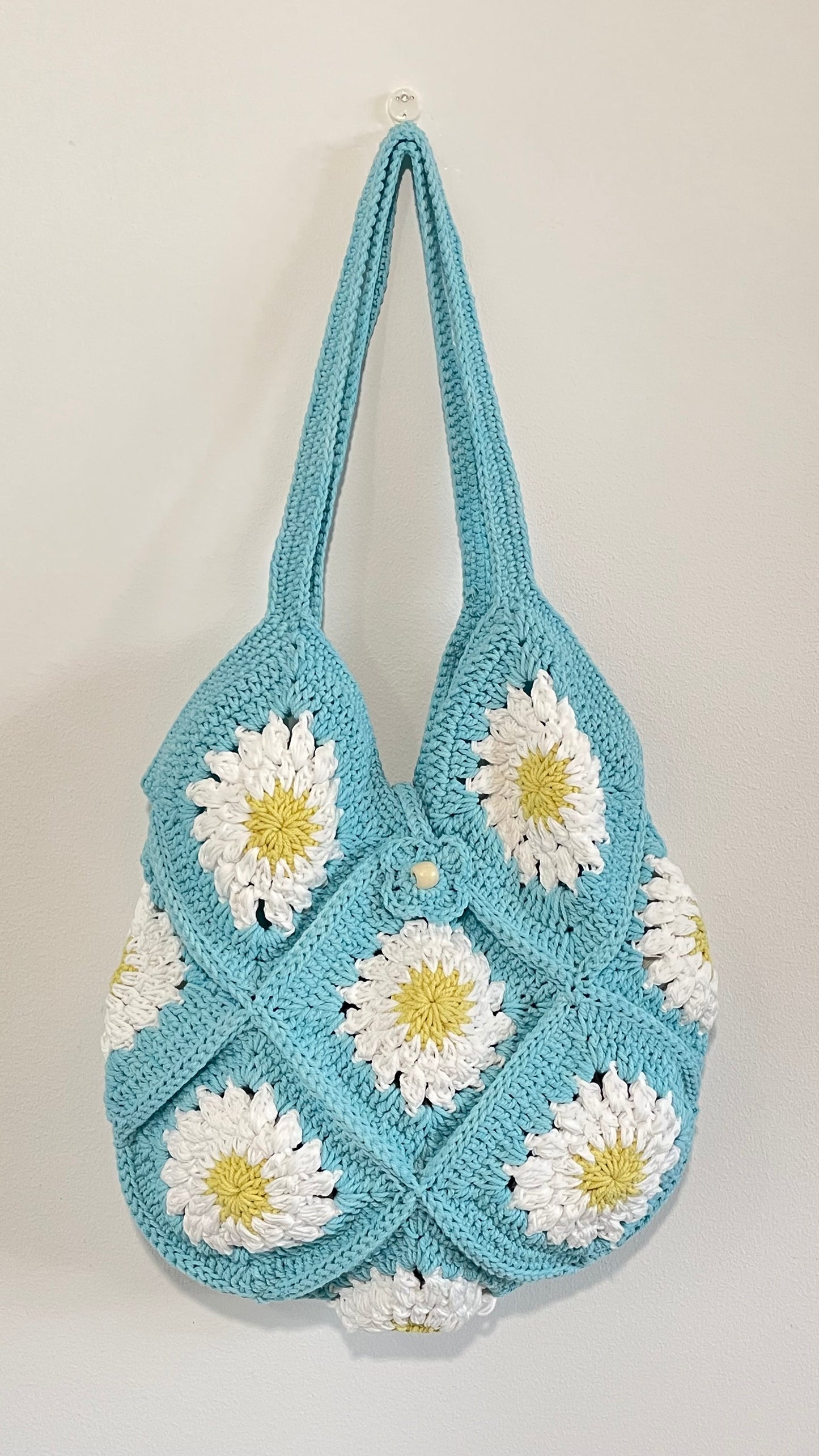 🌼 Daisy Crochet Bag – Handmade with Love