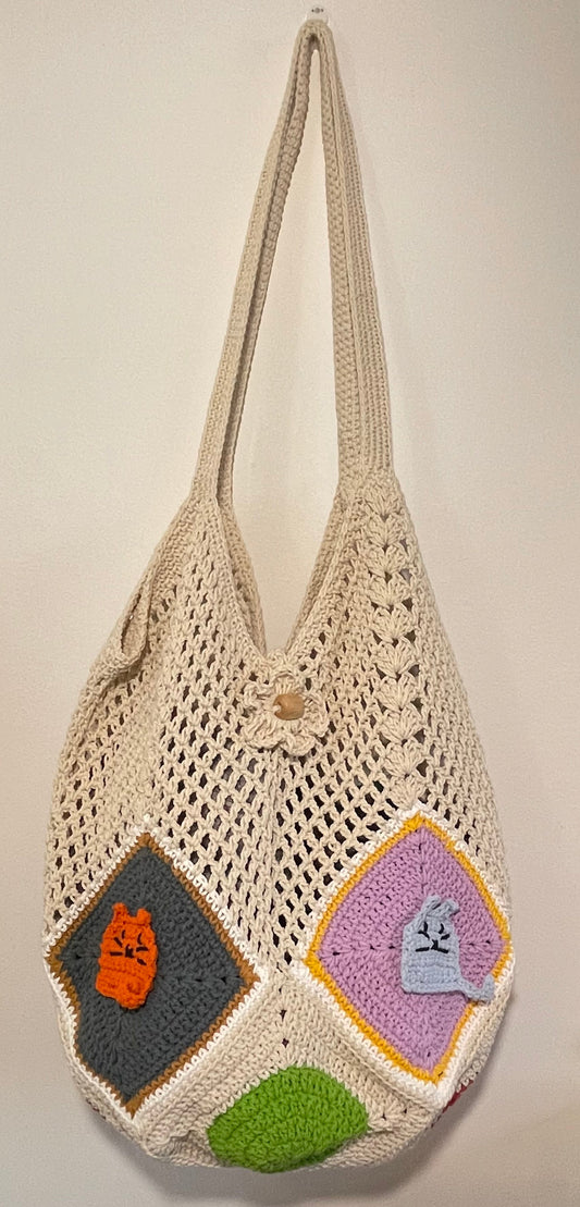 Handmade Crochet Tote Bag – One of a Kind Design