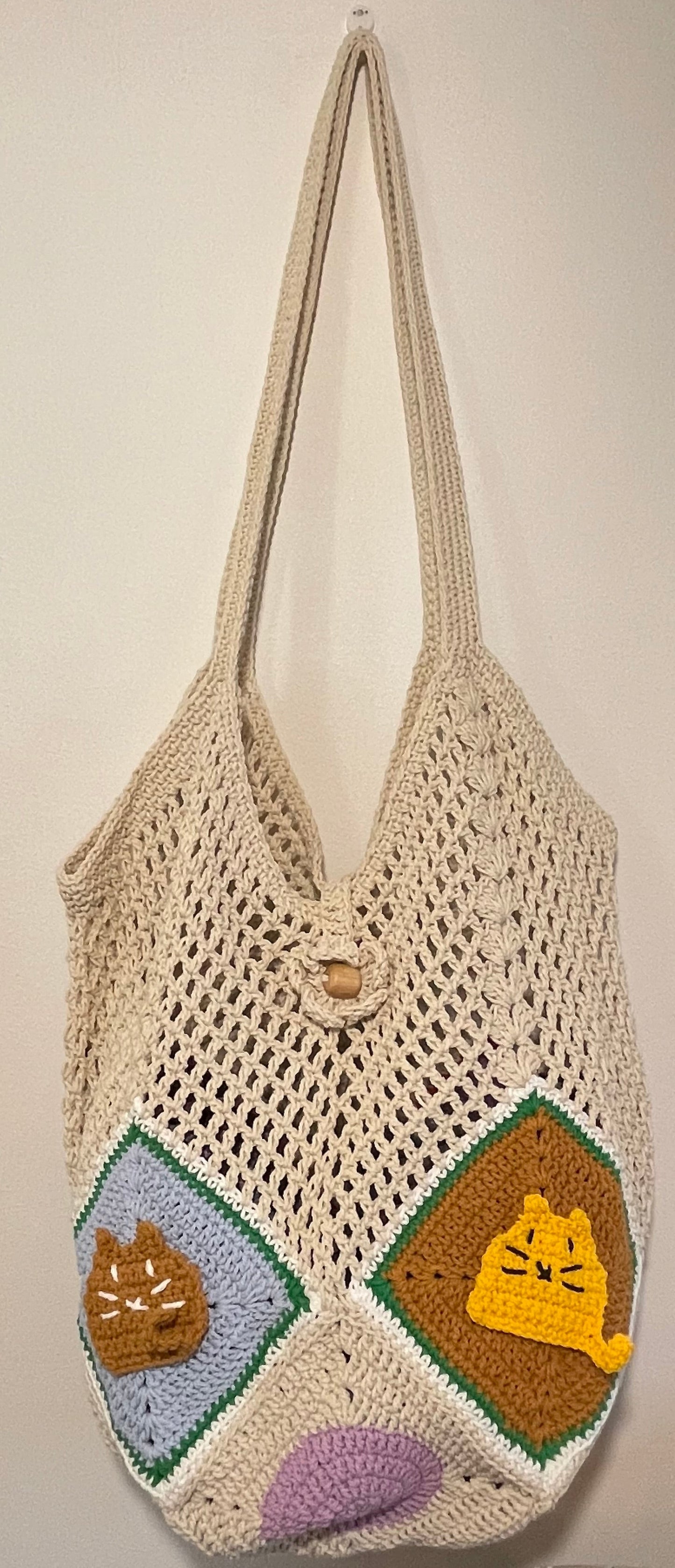 Handmade Crochet Tote Bag – One of a Kind Design