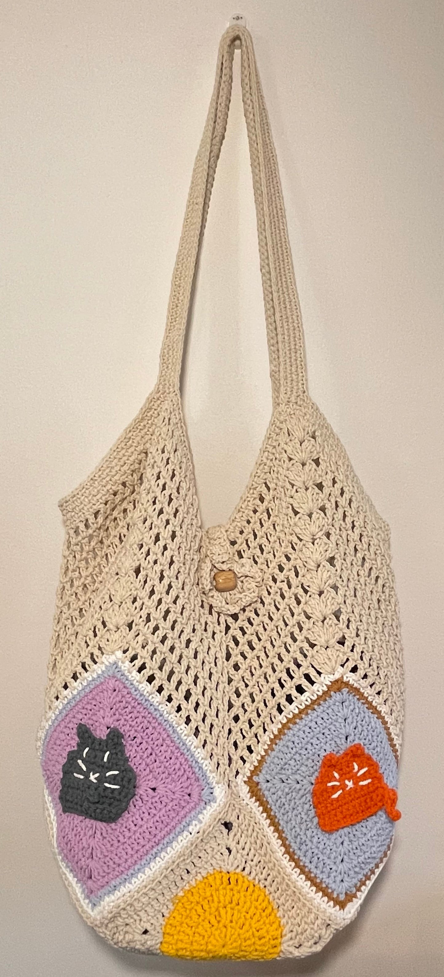 Handmade Crochet Tote Bag – One of a Kind Design